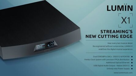 Lumin X1 - odtwarzacz strumieniowy plików audio, streamer, DSD, MQA, Tidal, Qobuz, Spotify. 